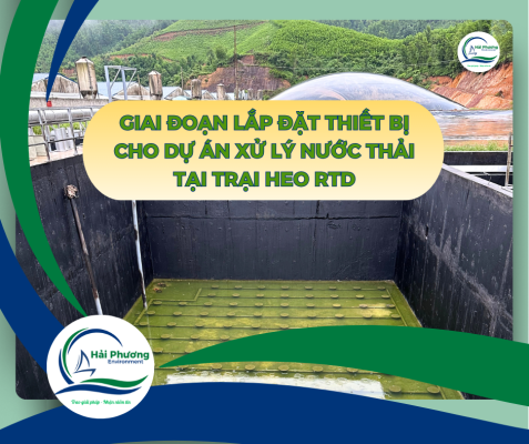 Giai đoạn lắp đặt thiết bị tại trại heo RTD